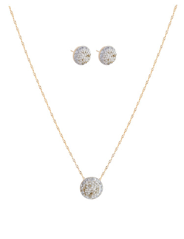 Set Dije Y Aretes Doradas Con Perlas.